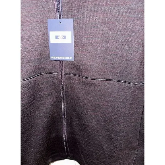 Joseph Abboud Mens Brown Reversible Jacket Coat Large‎